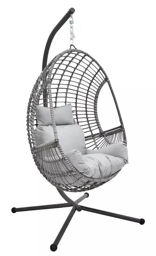 Rattan Effect Hanging Egg Chair